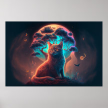 Poster Mysical Cat Art