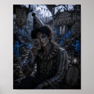 Poster Mystère / Clown de cirque / Jardin d'enfants