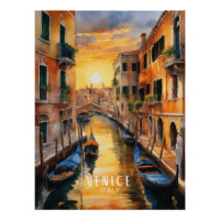 Mystérieusement beau coucher de soleil à Venise