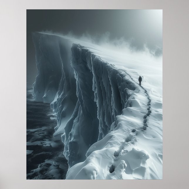 Poster mystérieux Inconnu Antarctica vue aérienne (Devant)