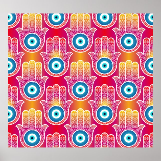 Poster Mystic hamsa : design harmonieux. (Devant)