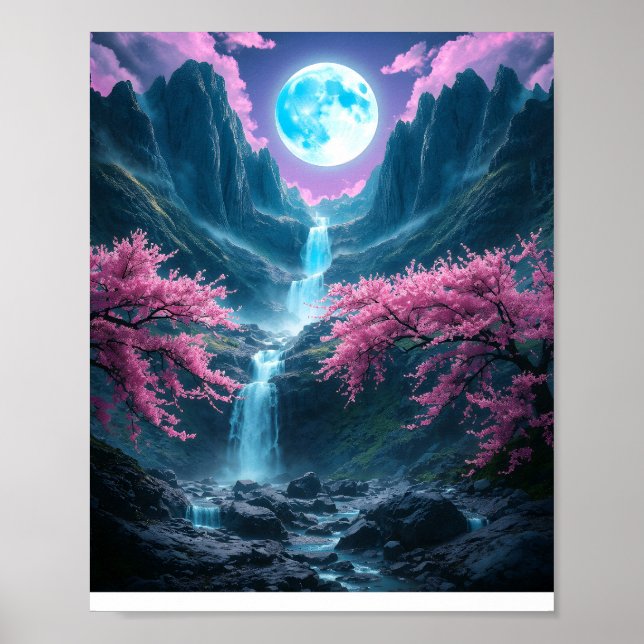 Poster Mystic Moonlit Valley (Devant)