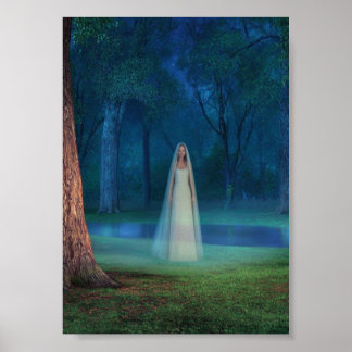 Poster Mystical Forest at Night – Fantasy Art
