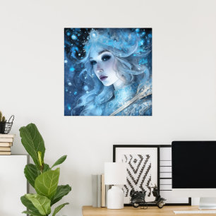 Poster Mystical Ice Queen - Imaginaire Winter Goddess Art