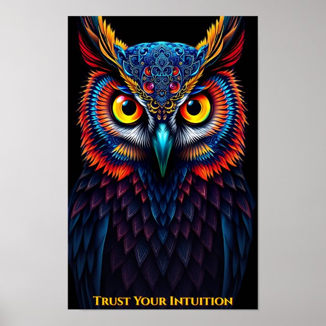 Poster 🦉 Mystical Owl Spirit -Sacred Wisdom & Protection (Devant)