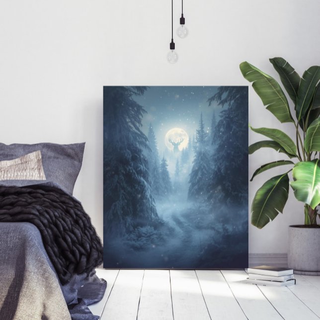 Poster Mystical Surreal Snowy Forest Art Print (Créateur téléchargé)
