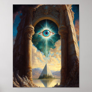 Poster mystique Pyramide Oeil