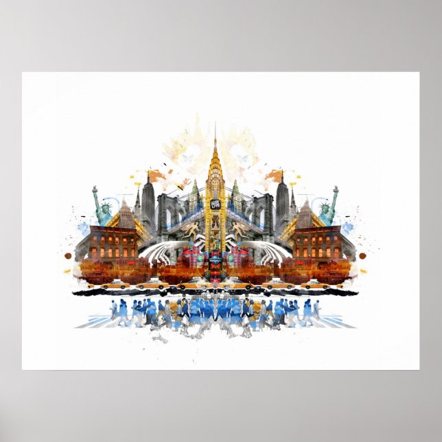 Poster N.Y.C. Non Stop Print (Devant)