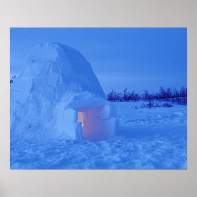 Poster NA, Canada, Manitoba, Churchill. igloo arctique (Devant)