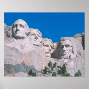 Poster NA, États-Unis, SD, Mount Rushmore.
