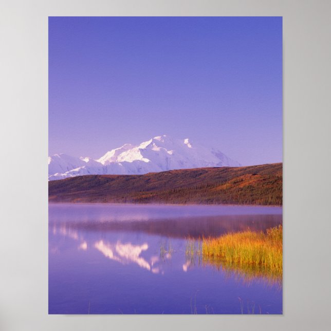 Poster NA, USA, Alaska, Denali NP, Wonder Lake, Mt. (Devant)