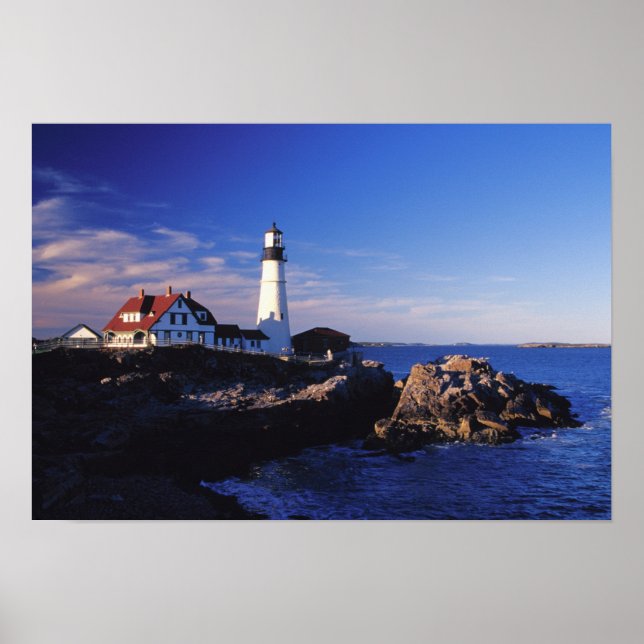 Poster NA, USA, Maine. Phare de Portland Head. (Devant)