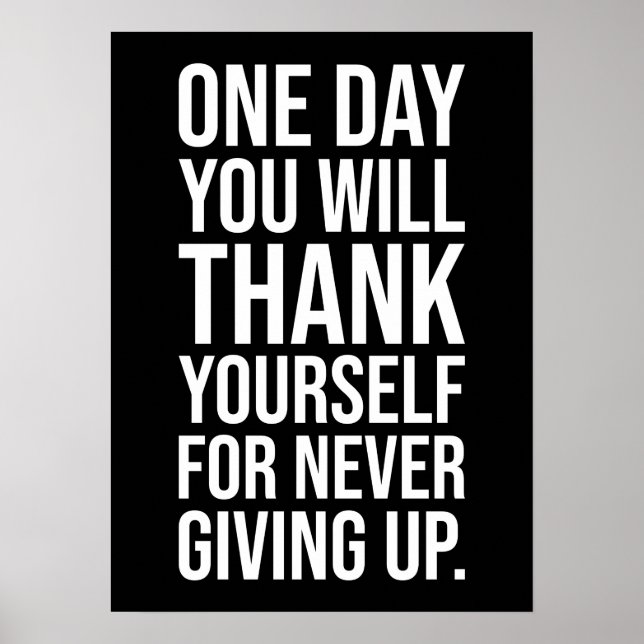 Poster N'abandonnez jamais - La motivation du succès (Devant)