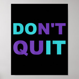 Poster N'abandonnez pas l'inspiration Persévérez Inspiran