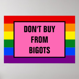 Poster N'achetez pas du drapeau de la Rainbow Pride de Bi