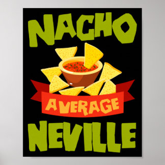 Poster Nacho Average Neville Funny Birthday personnalisé