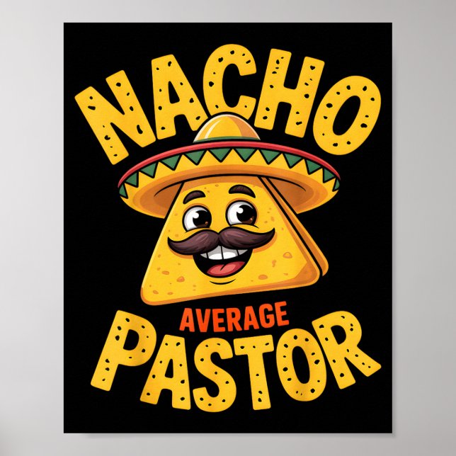 Poster Nacho Average Pastor Funny Christian  (Devant)