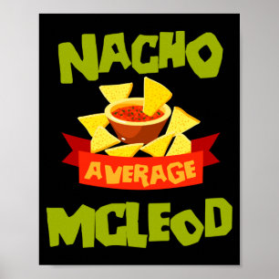 Poster Nacho moyenne mcleod nom de famille d'anniversaire