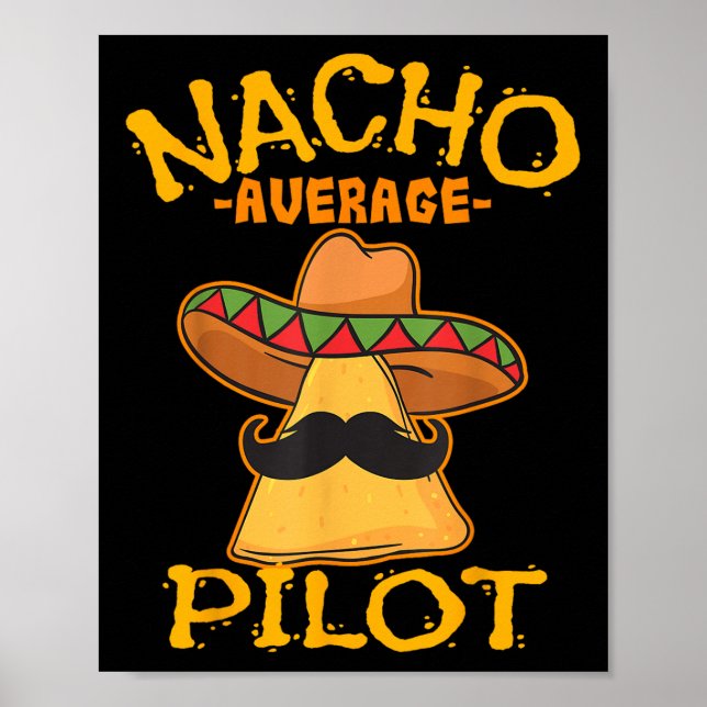 Poster Nacho Moyenne Pilote Aviateur Capitaine de bord Ci (Devant)