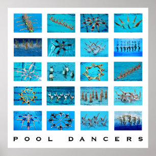 Poster nageuse de natation synchronisée