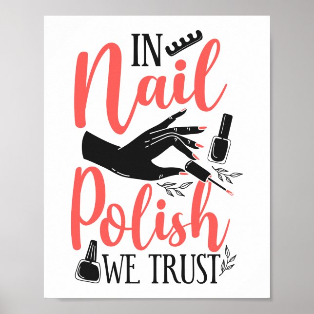 Poster Nail Tech Artiste Nail En Polonais Nail Nous Avons (Devant)
