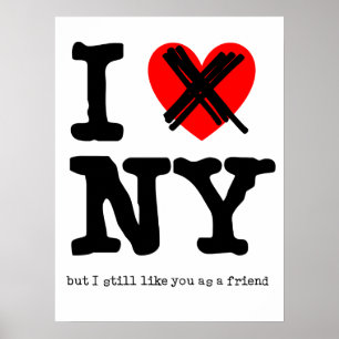Poster N'aime pas l'affiche drôle humour New York