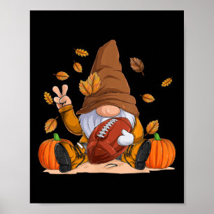 Poster Nain de football Thanksgiving automne saison garço