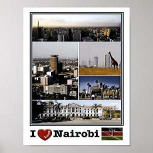 Poster Nairobi - I love Mosaic - Kenya -