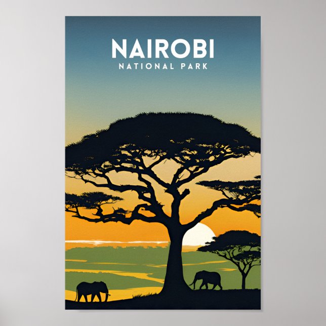 Poster Nairobi National Park Travel (Devant)