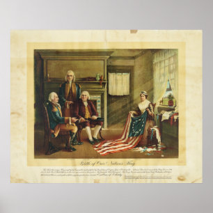 Poster Naissance du drapeau de notre nation par Thomas &