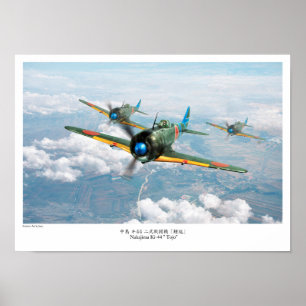 Poster Nakajima Ki-44"Tojo" 中 島 キ44 二 式 闘 ""