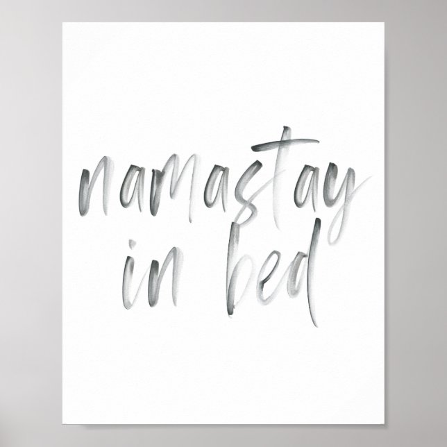Poster Namastay En Aquarelle De Lit (Devant)