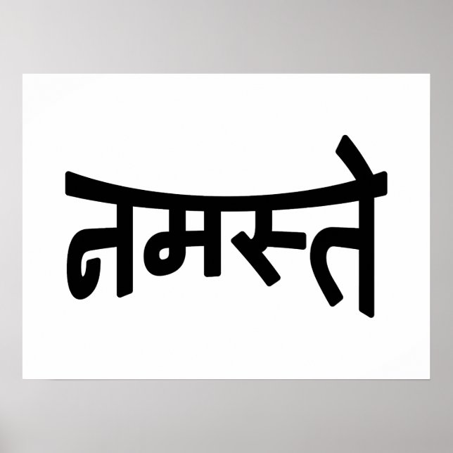 Poster Namaste (न म स् ते) - Script Devanagari (Devant)