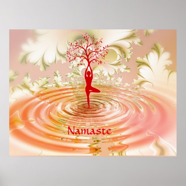 Poster Namaste Citation Arbre de vie Zen Yoga Zen (Devant)
