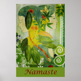 Poster Namaste Green Goddesses 24" x 36"
