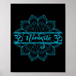 Poster Namaste Omkara Lotus Méditation Zen Yoga Spirituel