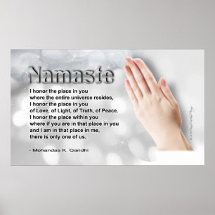 Poster Namaste Poem (Journée mondiale de l'unicité)