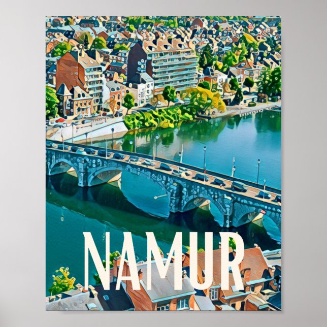 Poster Namur Belgien Foto Vintage (Vorne)