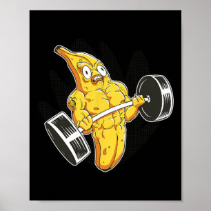Poster Nana bodybuilder soulève des poids Bodybuildin drô