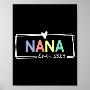 Poster Nana Est 2026 Promue Grand-mère 2026 Pour Grand-mè