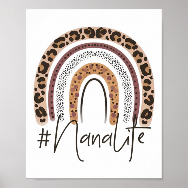 Poster Nana Life Grandma Cheetah Leopard Women Christmas (Devant)
