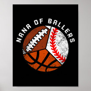 Poster Nana Of Byllers Fun Bysebyll Bysketbyll Footbyll N