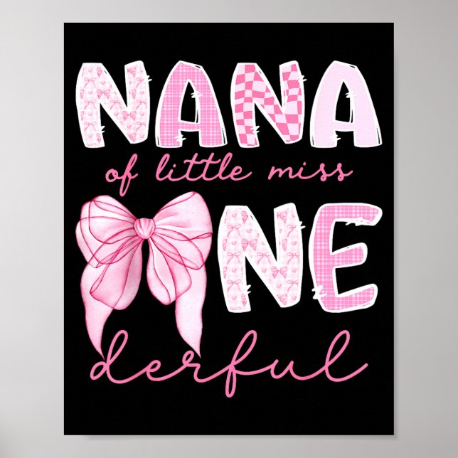 Poster Nana Of Little Miss Onederful First Birthday Girl  (Devant)