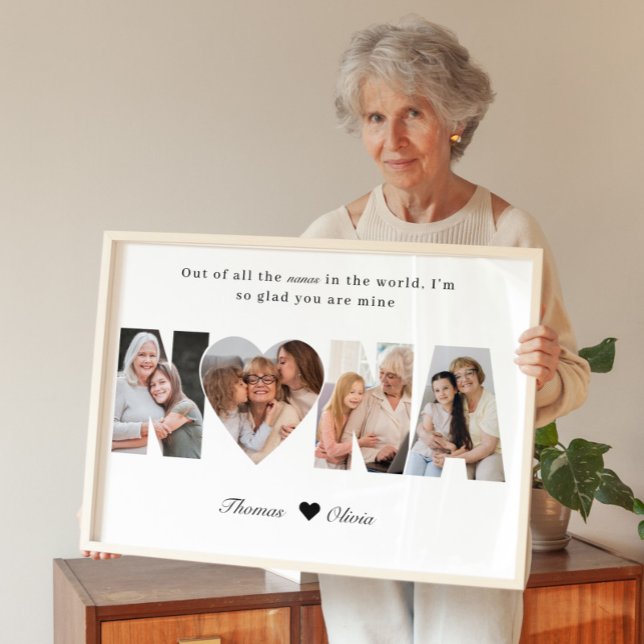 Poster Nana Photo Collage Grandma Keepsake from Grandkids (Créateur téléchargé)