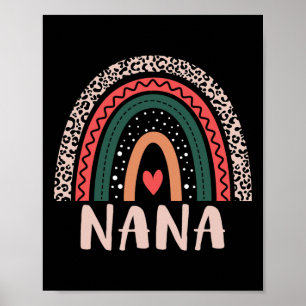 Poster Nana Rainbow Grand-mère Femmes Fête des mères