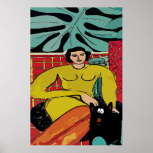 Poster Nancy avec chat noir