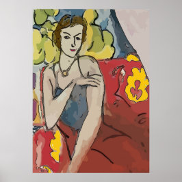 Poster Nancy En Red Chair