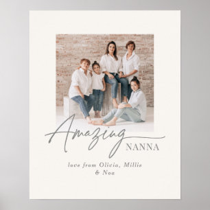 Poster Nanna Incroyable Photo Personnalisée Famille Perso