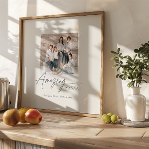 Poster Nanna Incroyable Photo Personnalisée Famille Perso
