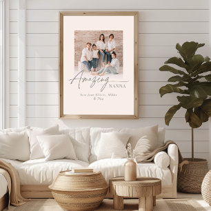 Poster Nanna Incroyable Photo Personnalisée Famille Perso